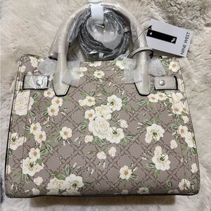 Nine West Floral Gray Satchel